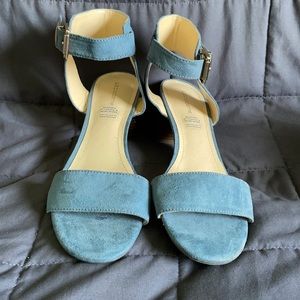Liz Claiborne Blue Heeled Sandals
